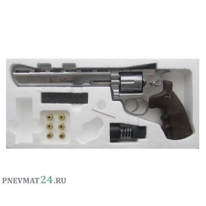 Пневматический револьвер ASG Dan Wesson 8" Silver